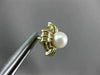 ESTATE AAA SOUTH SEA PEARL 14KT YELLOW GOLD 3D ROUND SQUARE STUD EARRINGS #26241