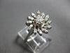 .45CT DIAMOND 14KT WHITE GOLD 3D ROUND MULTI LEAF FLOWER FRIENDSHIP RING #27962