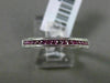 ESTATE .20CT PINK SAPPHIRE 14KT WHITE GOLD 3D CLASSIC SEMI ETERNITY WEDDING RING