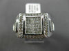 ESTATE 1.75CT ROUND & PRINCESS DIAMOND 14KT WHITE GOLD 3D HANDCRAFTED MENS RING