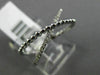 ESTATE .10CT ROUND DIAMOND 14KT WHITE GOLD 3D X LOVE MILGRAIN BEAD RING F/G VSSI