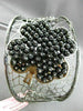 ESTATE EXTRA WIDE 1.30CT DIAMOND 14KT BLACK GOLD 4 CLOVER HEART BANGLE BRACELET