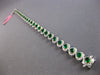 7.04CT DIAMOND & AAA EMERALD 18KT 2 TONE GOLD PEAR SHAPE & ROUND TENNIS BRACELET