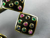 EXTRA LARGE DAVID WEBB 5.20CT MULTI GEM 18KT YELLOW GOLD HANGING EARRINGS #26673