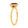 LARGE GIA 2.54CT DIAMOND & AAA RUBY 14KT YELLOW GOLD OVAL BEZEL ENGAGEMENT RING