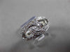 ANTIQUE WIDE .70CT DIAMOND 14KT WHITE GOLD OPEN LOVE INFINITY FUN RING #11096