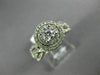 ESTATE LARGE 1.0CT 14K WHITE GOLD DOUBLE HALO SOLITAIRE INFINITY ENGAGEMENT RING