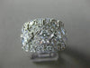 LARGE 2.0CT DIAMOND 18KT WHITE GOLD MULTI ROW SQUARE TRIANGULAR ANNIVERSARY RING