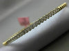 ESTATE .22CT DIAMOND 14K WHITE & YELLOW GOLD 3D PAVE ROPE DESIGN BANGLE BRACELET