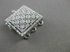 ESTATE .26CTW DIAMOND 16MM 3 ROW SQUARE FILIGREE PEARL LOCK F/G VS #21505