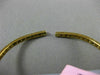 ESTATE .60CT DIAMOND 14K WHITE & YELLOW GOLD 3D 9 STONE FLEXIBLE BANGLE BRACELET
