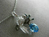 ESTATE 1.56CT DIAMOND & AAA MULTI COLOR GEM 14KT WHITE & BLACK GOLD 3D PENDANT