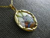 ESTATE 14KT YELLOW GOLD 3D MOSES TEN COMMANDMENT ISRAEL SHEMAH PENDANT #25482