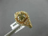 ESTATE 1.56CT WHITE & CHOCOLATE FANCY DIAMOND 14K ROSE GOLD HALO ENGAGEMENT RING