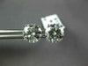 LARGE 2.62CT AAA MOISSANITE 14KT WHITE GOLD SOLITAIRE 4 PRONG STUD EARRINGS 2909