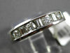 ESTATE .60CTW BAGUETTE & ROUND DIAMOND 14KT WHITE GOLD CHANNEL ANNIVERSARY RING