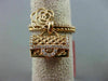 ESTATE .27CT DIAMOND 18KT ROSE GOLD HANDCRAFTED FLOWER HANDBAG FLOATING FUN RING