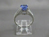 ESTATE 2.09CTW DIAMOND TANZANITE 14K W GOLD PAVE SPLIT BAND COCKTAIL RING #20500