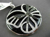 ESTATE MASSIVE 20.14CT ONYX & DIAMOND 18KT WHITE & BLACK GOLD CIRCULAR PENDANT