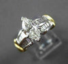 ESTATE WIDE 1.52CT MARQUISE DIAMOND PLATINUM & 18KT GOLD ENGAGEMENT RING #21646