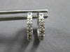 ESTATE SMALL .20CT DIAMOND 14KT WHITE GOLD FILIGREE HUGGIE HOOP EARRINGS #27900