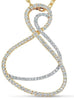 ESTATE .84CT DIAMOND 18K TWO TONE GOLD 3D DOUBLE INFINITY LOVE FLOATING PENDANT