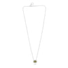 1.67CT DIAMOND AAA GREEN-YELLOW SAPPHIRE 14KT WHITE GOLD OVAL SOLITAIRE NECKLACE