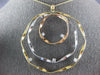 ESTATE LARGE .25CT DIAMOND 14KT TRI COLOR GOLD MULTI CIRCULAR ETOILE FUN PENDANT