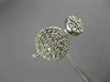 ESTATE WIDE .65CT DIAMOND 14KT WHITE GOLD 3D DOUBLE CIRCULAR PAVE FUN RING