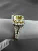 ESTATE 1.76CT GIA FANCY YELLOW DIAMOND 18K TWO TONE GOLD CLASSIC ENGAGEMENT RING