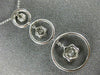 ESTATE LARGE 2.61CT DIAMOND 18K WHITE GOLD 3D PAST PRESENT FUTURE FLOWER PENDANT