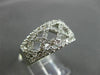 ANTIQUE 1.58CT DIAMOND 14KT WHITE GOLD X LATTICE DESIGN ANNIVERSARY RING #16630