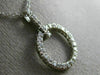 ESTATE WIDE .51CT DIAMOND 14KT WHITE GOLD CIRCLE OF LIFE FLOATING PENDANT CHAIN