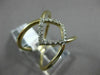 ESTATE WIDE .22CT DIAMOND 14KT YELLOW GOLD X OPEN CRISS CROSS INFINITY LOVE RING