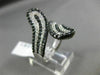 ESTATE LARGE 3.83CT WHITE & BLACK DIAMOND 14K WHITE GOLD 3D CRISS CROSS FUN RING