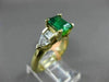 ESTATE 2.33CT DIAMOND & AAA EMERALD 14KT TWO TONE GOLD 3D LUCIDA ENGAGEMENT RING