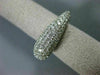 ESTATE WIDE .97CT ROUND DIAMOND 14KT WHITE GOLD MULTI ROW PAVE ANNIVERSARY RING