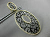 ESTATE EXTRA LARGE 1.20CT DIAMOND 14KT TWO TONE GOLD FILIGREE HANGING EARRINGS