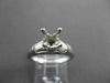 ESTATE .65CT DIAMOND 18KT WHITE GOLD BAGUETTE SEMI MOUNT ENGAGEMENT RING #16577