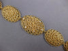 ESTATE LARGE .18CT DIAMOND 14K YELLOW GOLD 3D WOVEN MULTI LINK OVAL FUN BRACELET
