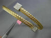 ESTATE LARGE .82CT DIAMOND 14K 2 TONE GOLD 3D SQUARE CRISS CROSS BANGLE BRACELET