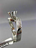 ESTATE .50CT DIAMOND 18K WHITE GOLD 2 ROW WAVE SEMI MOUNT ENGAGEMENT RING #23371
