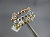 ESTATE WIDE .75CT DIAMOND 14KT TRI COLOR GOLD 3D BEZEL STACKABLE FUN RING SET