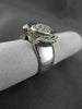 ANTIQUE LARGE .62CT ROUND DIAMOND 18KT WHITE GOLD 3D OVAL RING BEAUTIFUL! #22508