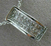 ESTATE .50CT DIAMOND 14KT WHITE GOLD 3D INVISIBLE PRINCESS WAVE PENDANT #14792