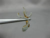 ESTATE .42T DIAMOND & AAA RUBY 18KT ROSE GOLD 3D SNAKE FUN HANGING EARRINGS