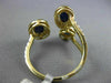 ESTATE LARGE 3.12CT DIAMOND & AAA SAPPHIRE 14K YELLOW GOLD 3D OVAL HALO FUN RING