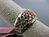 ESTATE EXTRA WIDE 2.19CT DIAMOND 18KT WHITE & ROSE GOLD WEDDING ANNIVERSARY RING