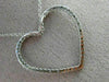 ESTATE .28CT DIAMOND 14K WHITE GOLD 3D OPEN HEART ETERNITY LOVE PENDANT W/ CHAIN