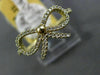 ESTATE WIDE .25CT ROUND DIAMOND 14KT YELLOW GOLD 3D OPEN BOWTIE FUN LOVE RING